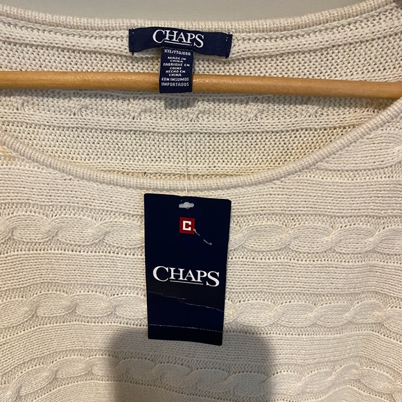 Chaps Womens Relaxed Fit Long sleeve Sweater Top - Picture 3 of 4